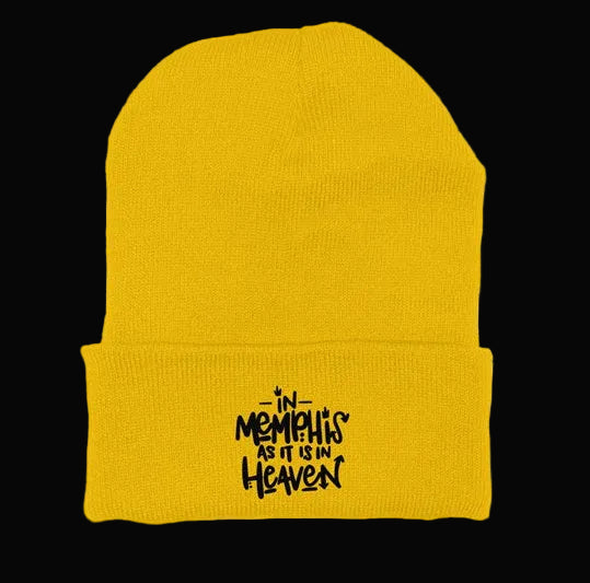 Yellow "In Heaven" beanie