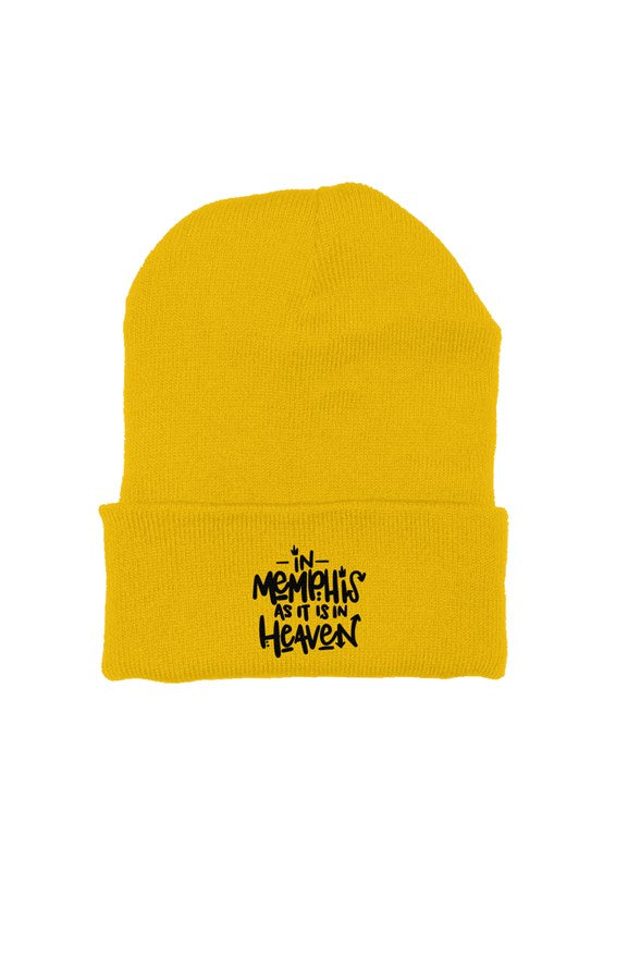 Yellow "In Heaven" beanie